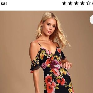 Love in Bloom Off-the-Shoulder High-low Dress
